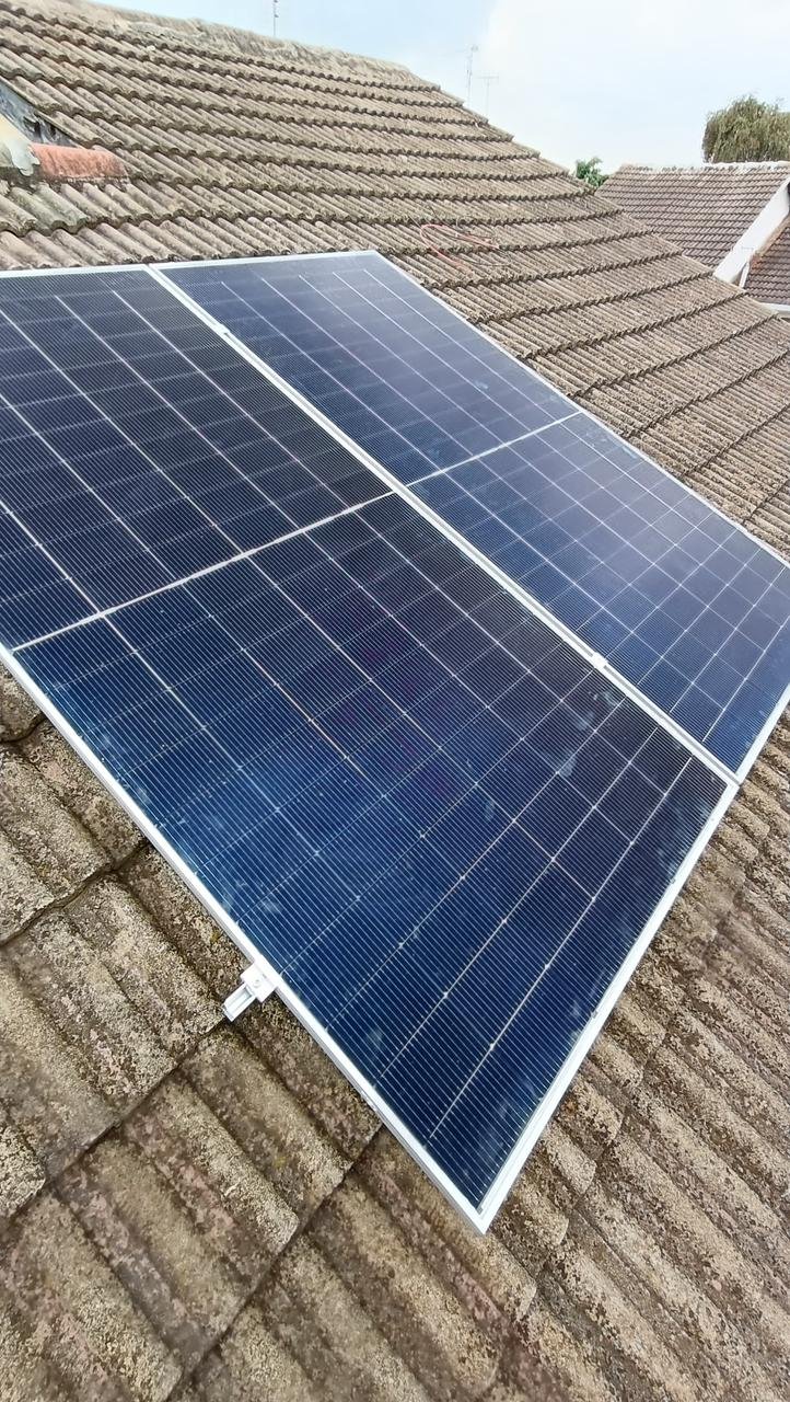 Langata — solar panel installation, close-up
