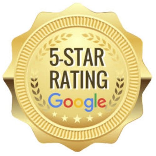 5-star rating on Google reviews